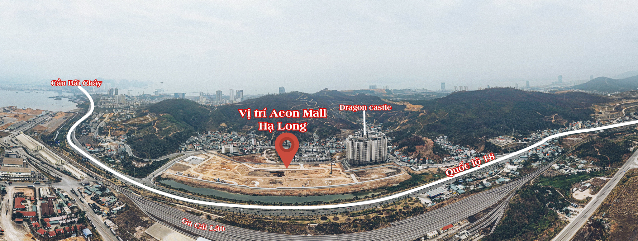 Toàn cảnh khu vực chuẩn bị  khởi công trung tâm thương mại AEON Mall trị giá 5.000 tỷ tại Quảng Ninh- Ảnh 3.