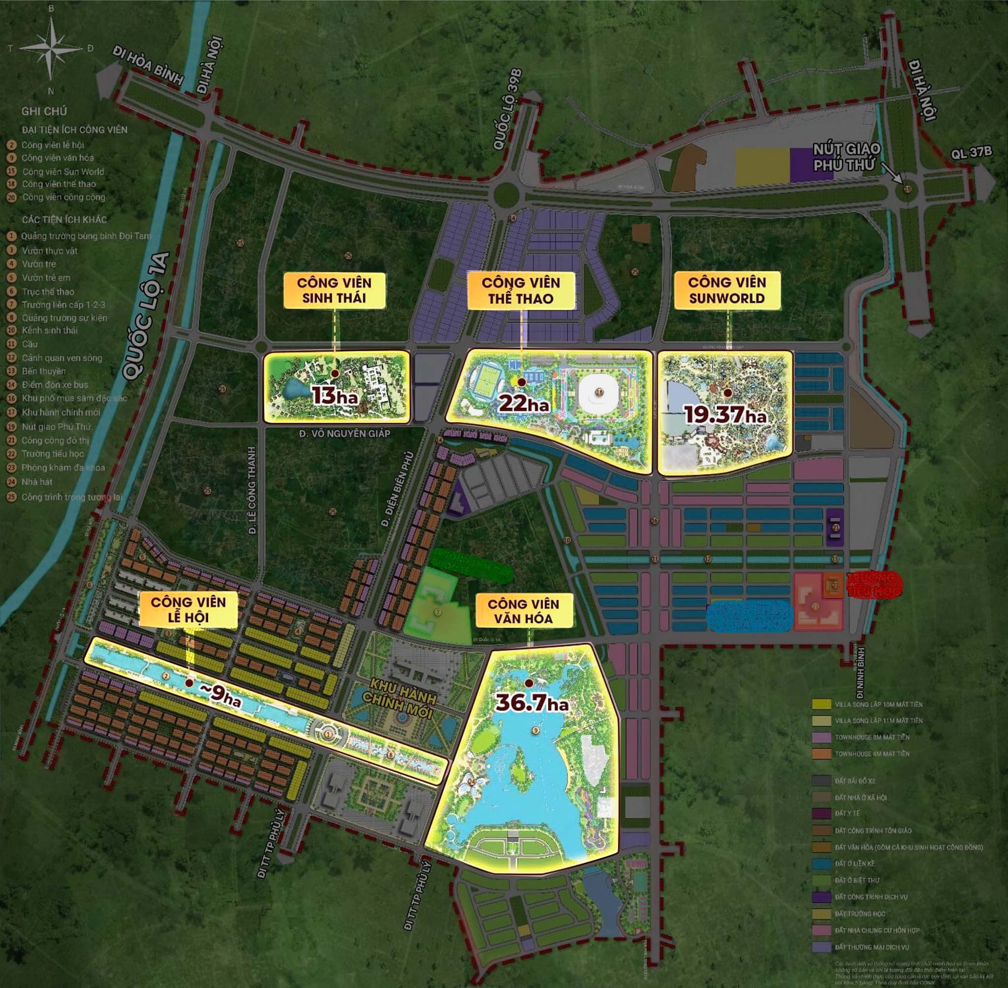 Toàn cảnh 5 công viên rộng tới một km2 trong ‘siêu dự án’ 35.000 tỷ của Sun Group ở Hà Nam: Có nơi sắp hoàn thành, có nơi sẽ mở cửa 24/7- Ảnh 2.