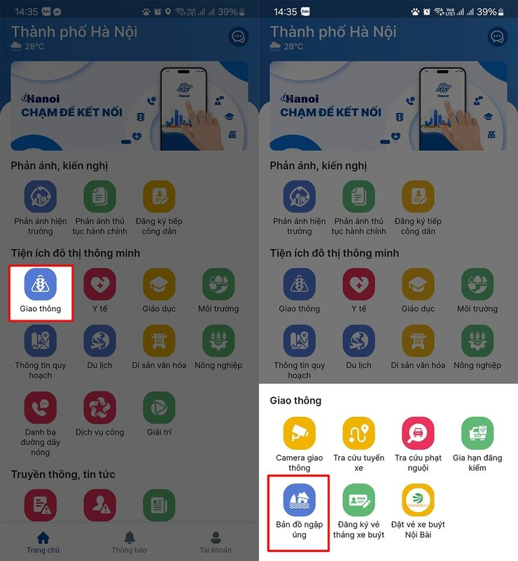 Cách tra cứu điểm ngập úng tại Hà Nội ngay trên điện thoại- Ảnh 2.
