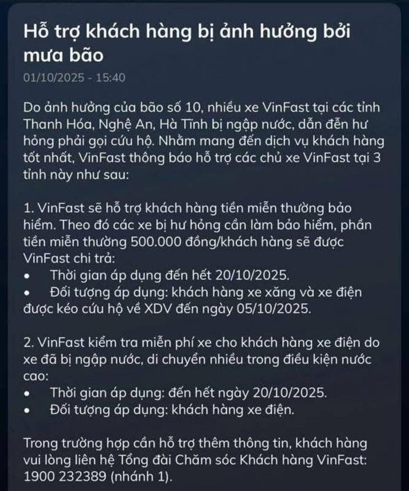 Nóng: VinFast hỗ trợ 500.000 đồng, miễn…