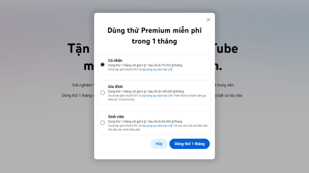 Tạm biệt quảng cáo, YouTube Premium siêu rẻ chỉ từ 25.000Đ/tháng: Đây 3 cách đăng ký chính chủ ngay tại Việt Nam- Ảnh 2. Tạm biệt quảng cáo, YouTube Premium siêu rẻ chỉ từ 25.000Đ/tháng: Đây 3 cách đăng ký chính chủ ngay tại Việt Nam- Ảnh 2.
