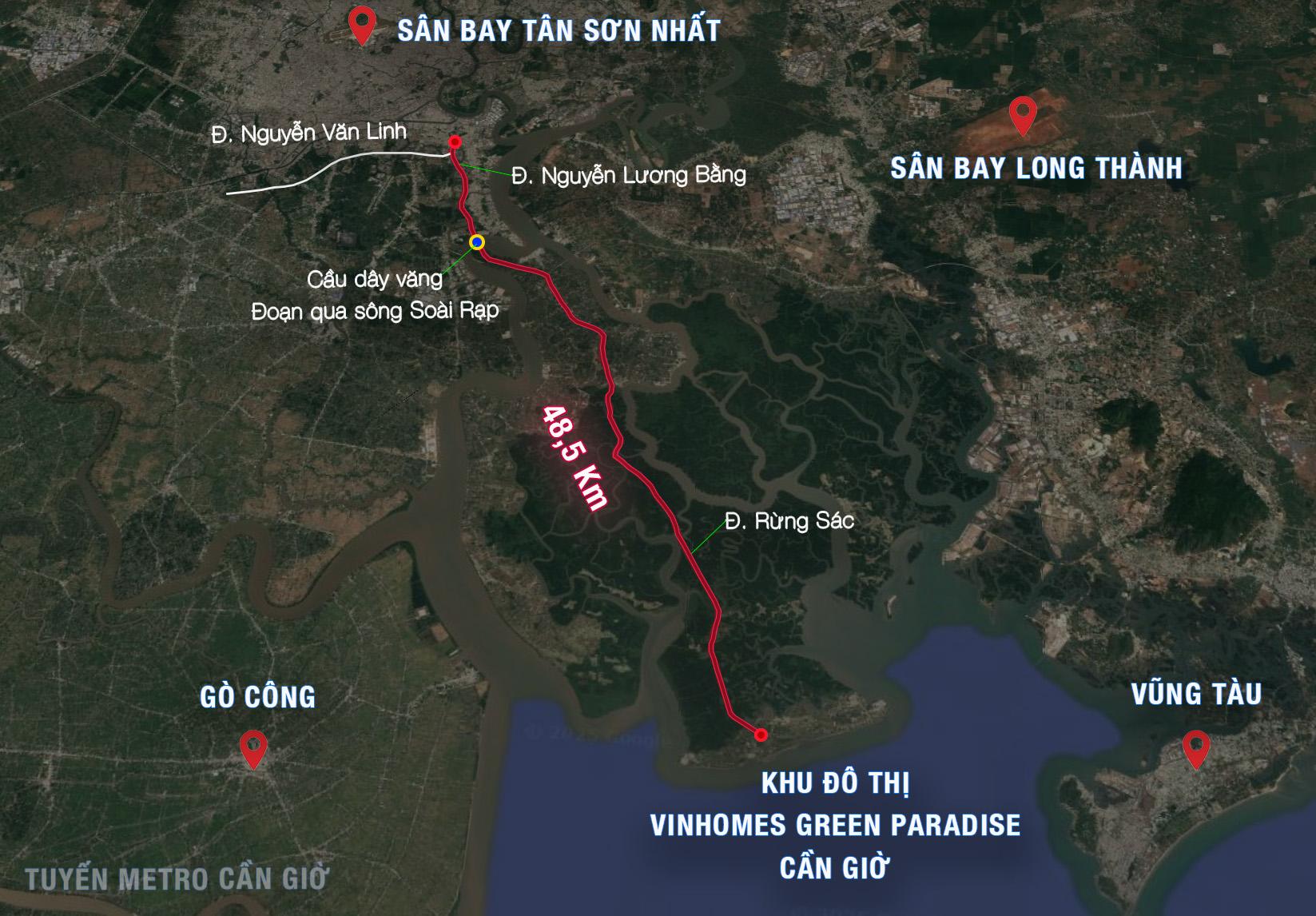 Toàn cảnh khu vực sẽ được Vingroup đầu tư gần 3 tỷ USD làm metro, nối trung tâm TP.HCM với siêu dự án lấn biển lớn nhất Việt Nam- Ảnh 2.