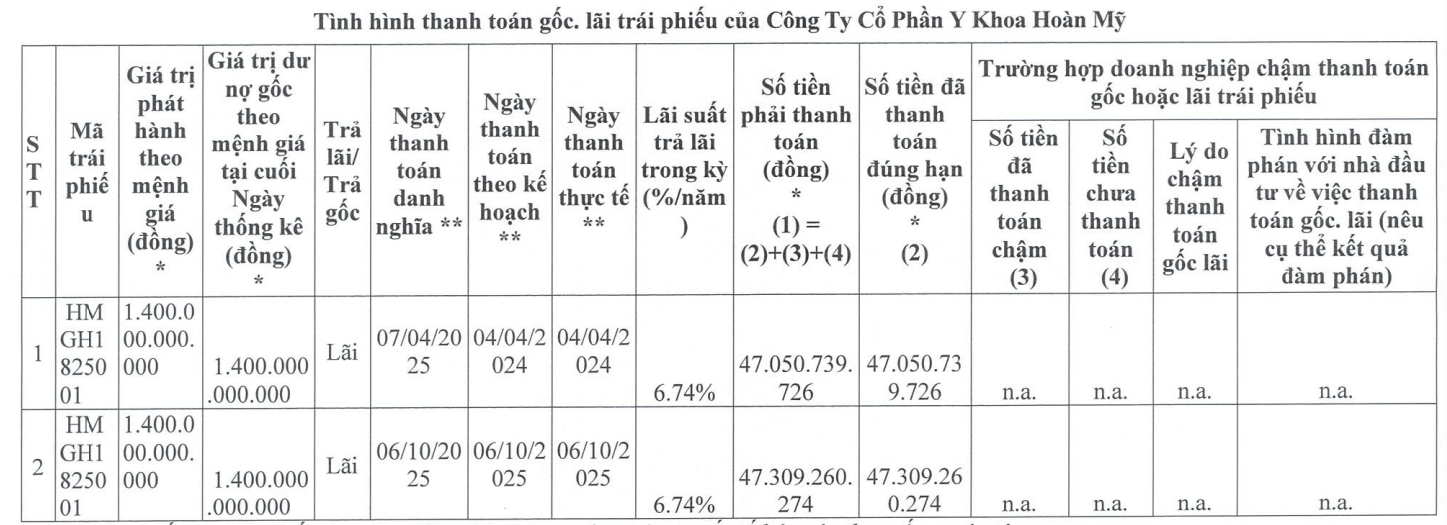 Dư nợ trái phiếu của Y khoa Hoàn Mỹ bao nhiêu?- Ảnh 1. Dư nợ trái phiếu của Y khoa Hoàn Mỹ bao nhiêu?- Ảnh 1.