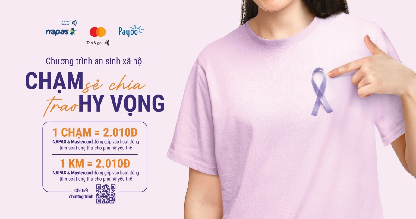 Napas, Mastercard và Payoo trao tặng gói tầm soát ung thư và xét nghiệm HPV cho phụ nữ yếu thế- Ảnh 1. Napas, Mastercard và Payoo trao tặng gói tầm soát ung thư và xét nghiệm HPV cho phụ nữ yếu thế- Ảnh 1.