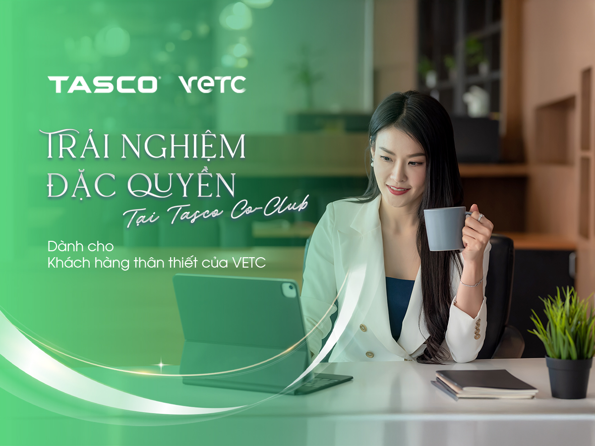 Tasco ra mắt "Tasco Co-Club" - Không gian làm việc hiện đại dành cho hội viên VETC Loyalty- Ảnh 1. Tasco ra mắt "Tasco Co-Club" - Không gian làm việc hiện đại dành cho hội viên VETC Loyalty- Ảnh 1.