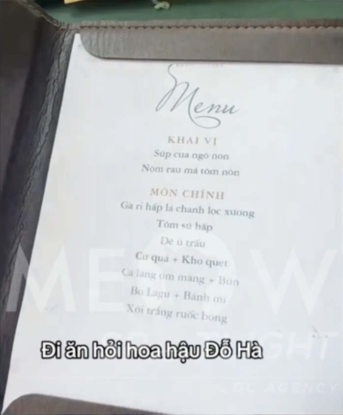 Lộ diện menu tiệc ăn hỏi Đỗ Hà, có món nộm cực thú vị- Ảnh 2. Lộ diện menu tiệc ăn hỏi Đỗ Hà, có món nộm cực thú vị- Ảnh 2.