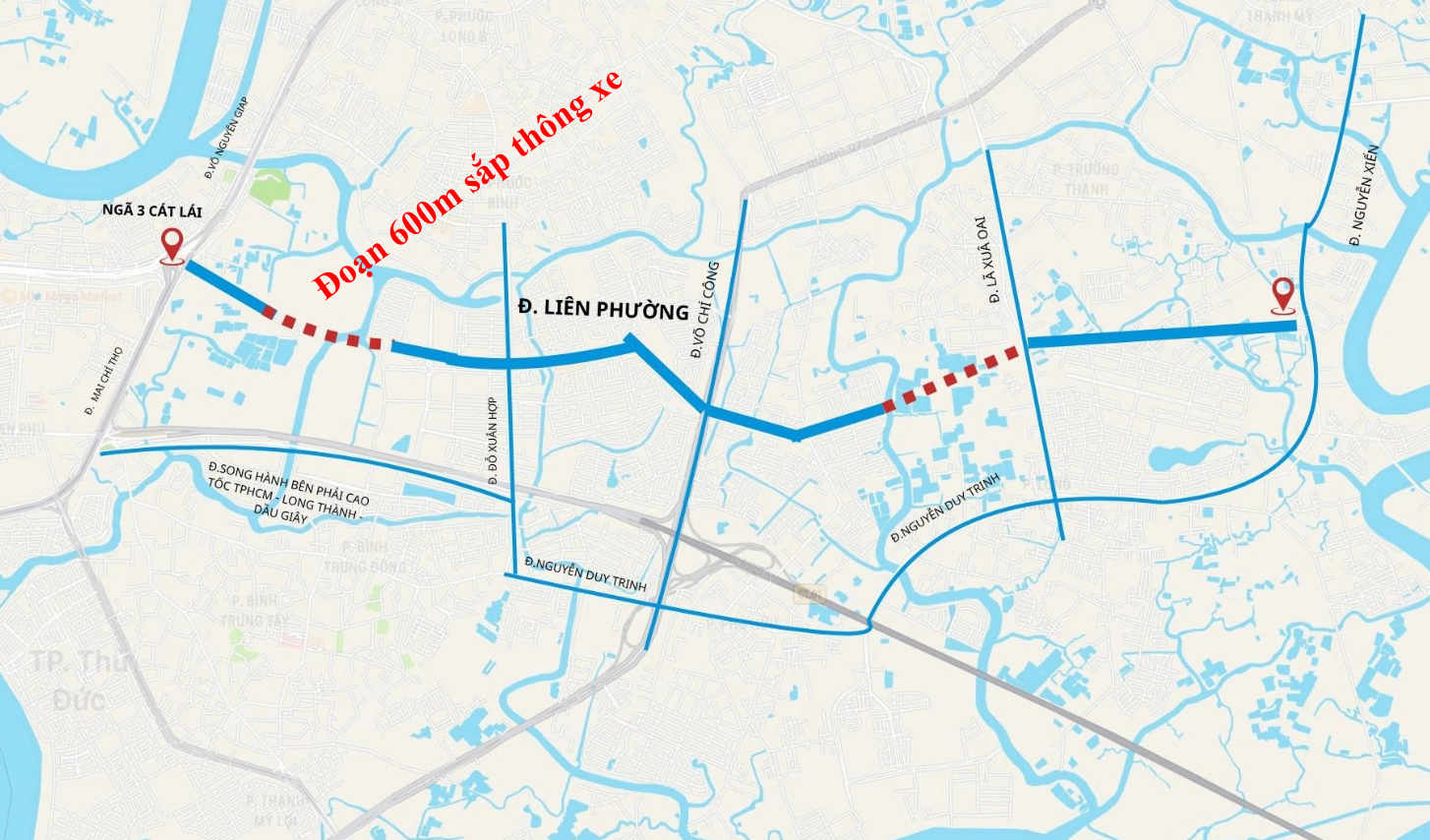 Cận cảnh đường Liên Phường sắp về đích, giảm áp lực giao thông khu Đông TP.HCM- Ảnh 2. Cận cảnh đường Liên Phường sắp về đích, giảm áp lực giao thông khu Đông TP.HCM- Ảnh 2.