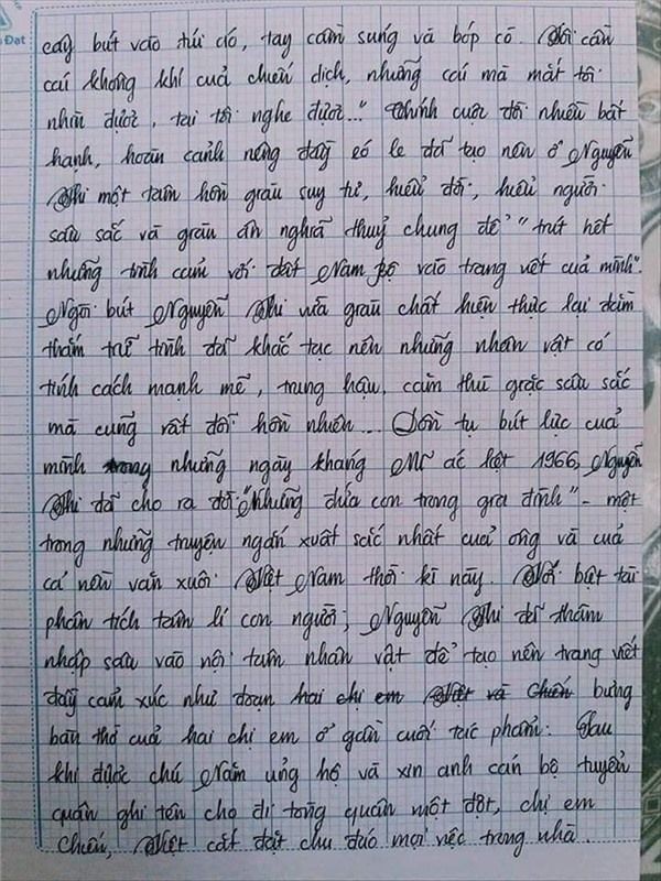 Nam sinh gây sốt với bài văn dài 18 trang, cô giáo đọc xong không biết phải phê gì vì quá xuất sắc!- Ảnh 3.