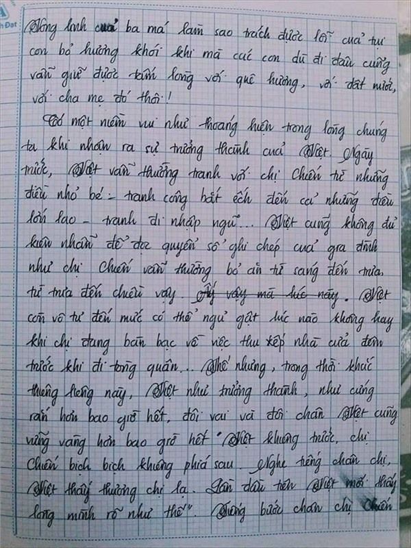 Nam sinh gây sốt với bài văn dài 18 trang, cô giáo đọc xong không biết phải phê gì vì quá xuất sắc!- Ảnh 7.