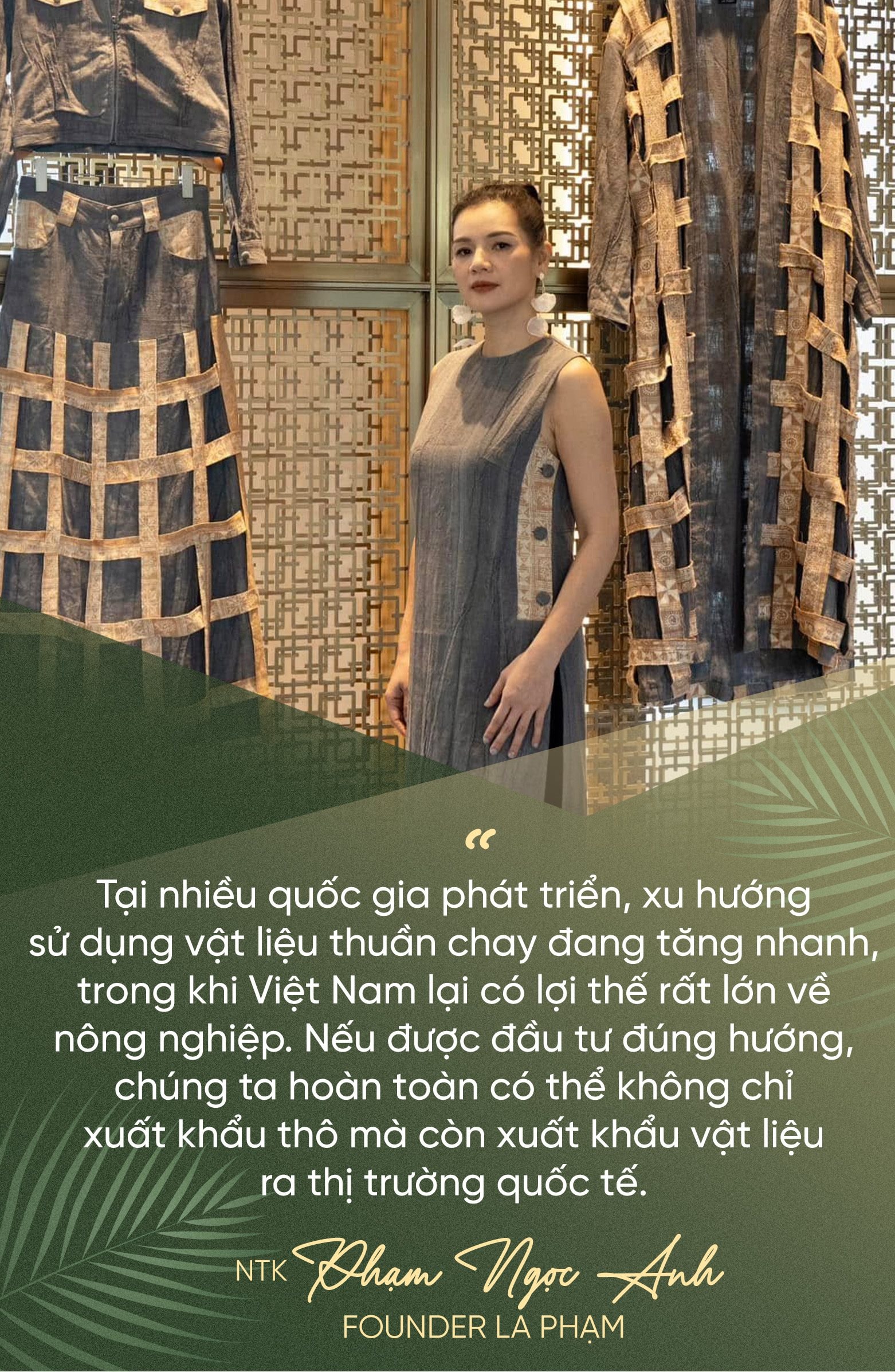 Từ sợi lá dứa, sợi ngô hay vỏ trái cây tưởng chừng như bỏ đi, nhà thiết kế Việt ‘biến hóa’ đưa thời trang dân tộc ra sàn diễn quốc tế- Ảnh 4. Từ sợi lá dứa, sợi ngô hay vỏ trái cây tưởng chừng như bỏ đi, nhà thiết kế Việt ‘biến hóa’ đưa thời trang dân tộc ra sàn diễn quốc tế- Ảnh 4.