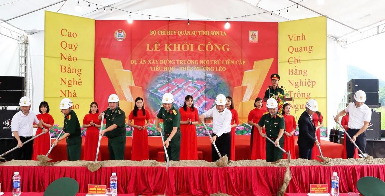 Khởi công xây dựng 3 trường nội trú liên cấp tại các xã biên giới Sơn La- Ảnh 1. Khởi công xây dựng 3 trường nội trú liên cấp tại các xã biên giới Sơn La- Ảnh 1.