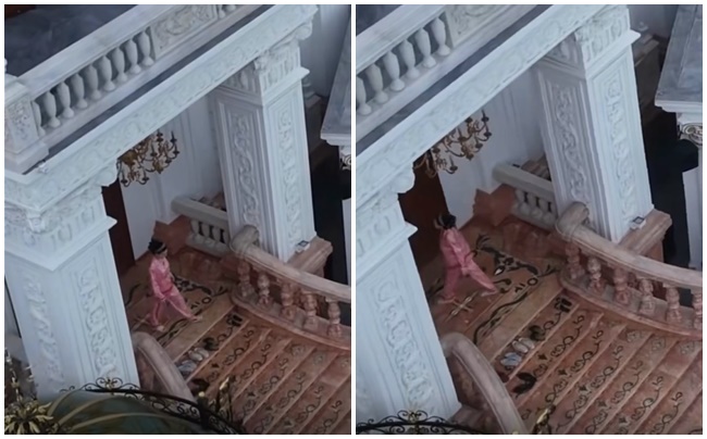 Clip quay lén biệt thự 500 tỷ của Ngân Collagen: Phản ứng của người phụ nữ khi phát hiện flycam- Ảnh 1. Clip quay lén biệt thự 500 tỷ của Ngân Collagen: Phản ứng của người phụ nữ khi phát hiện flycam- Ảnh 1.