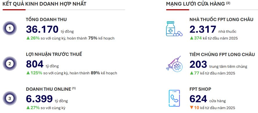 Chủ sở hữu nhà thuốc FPT Long Châu đạt doanh thu hơn 36.000 tỷ đồng sau 9 tháng- Ảnh 1. Chủ sở hữu nhà thuốc FPT Long Châu đạt doanh thu hơn 36.000 tỷ đồng sau 9 tháng- Ảnh 1.
