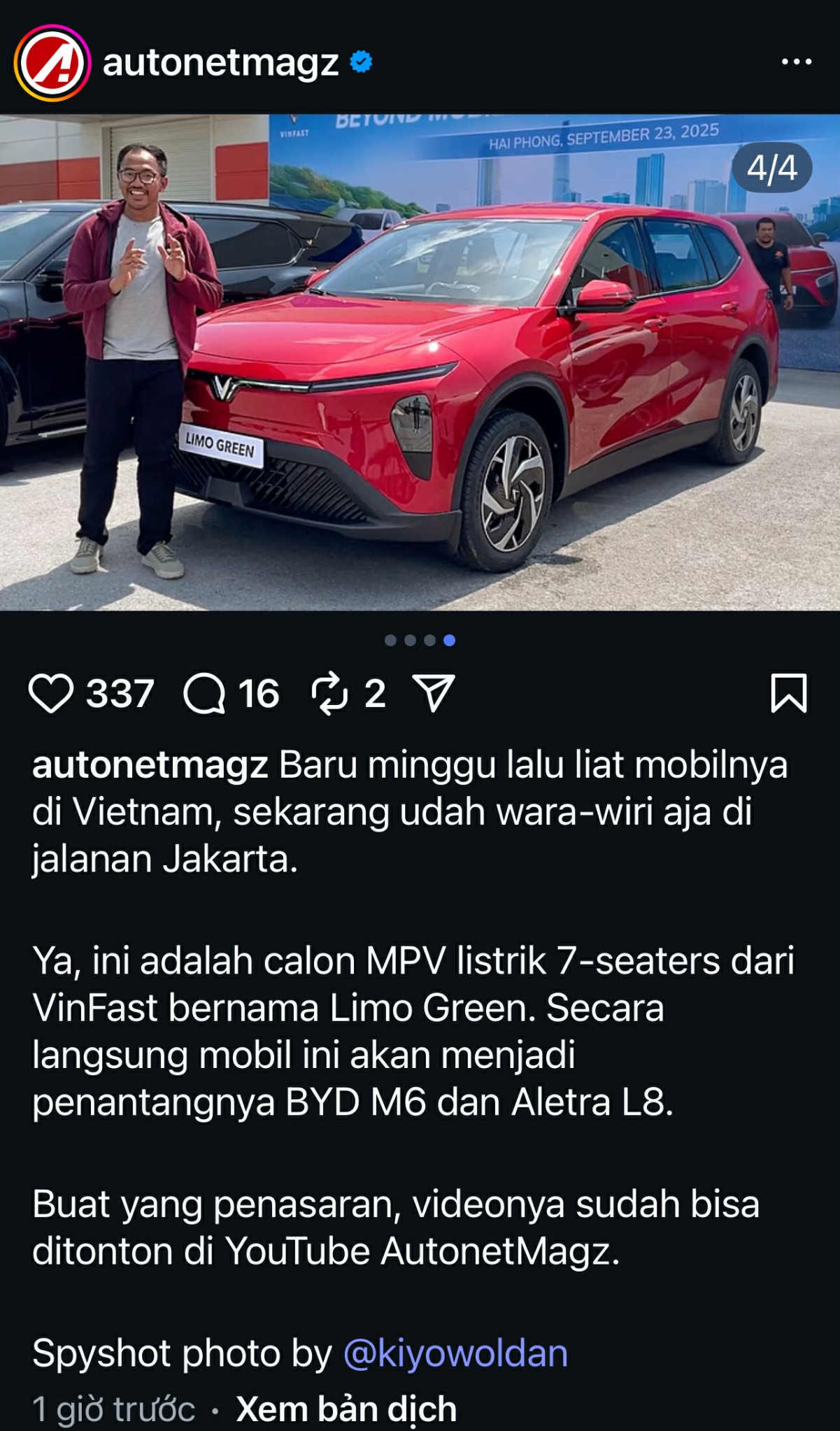 Bàn giao đến tay khách Việt chưa đầy 2 tháng, mẫu MPV điện đầu tiên của tỷ phú Phạm Nhật Vượng đã rục rịch xuất ngoại?- Ảnh 2.