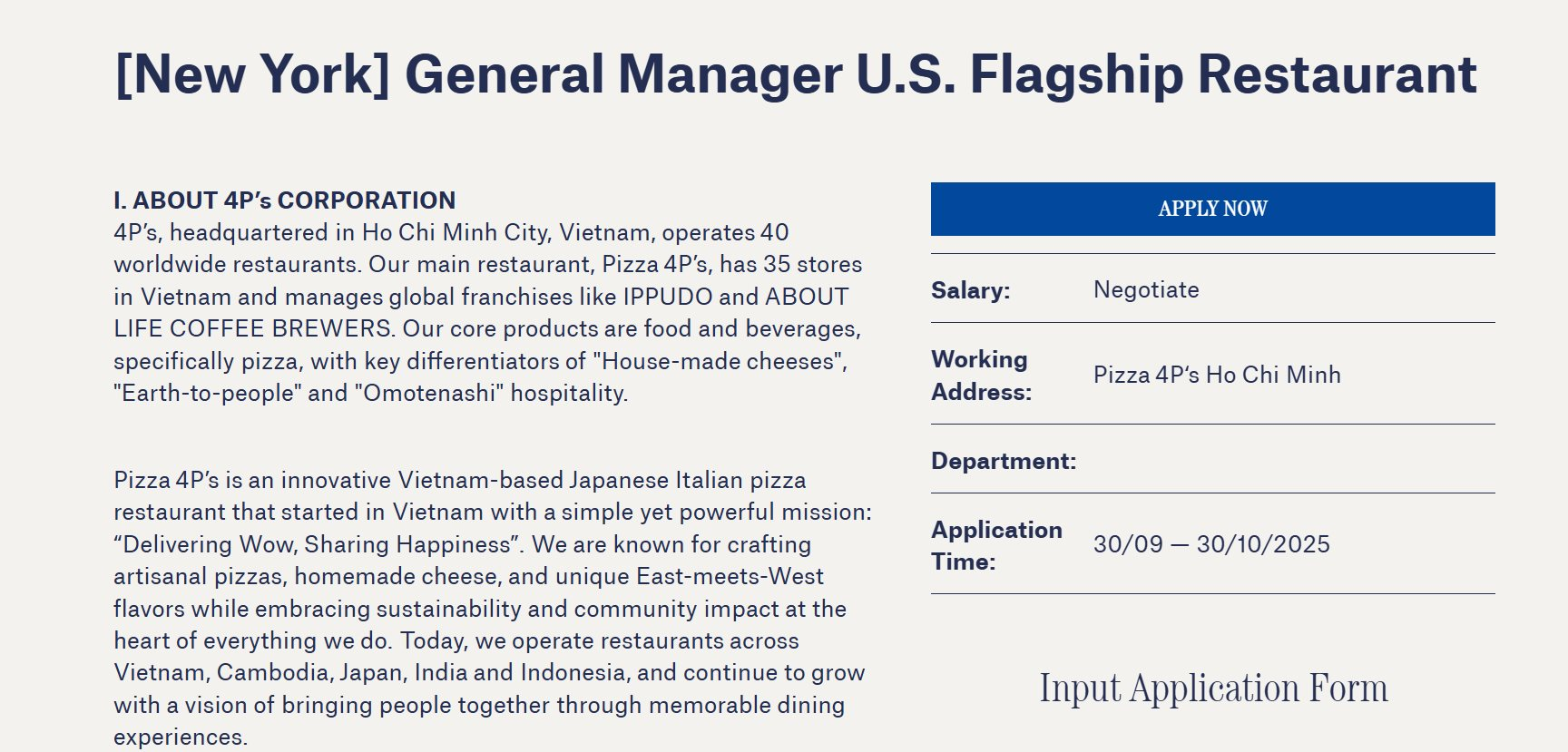 Pizza 4P's chuẩn bị mở cửa hàng ở Mỹ, mục tiêu doanh thu 3 triệu USD- Ảnh 1.