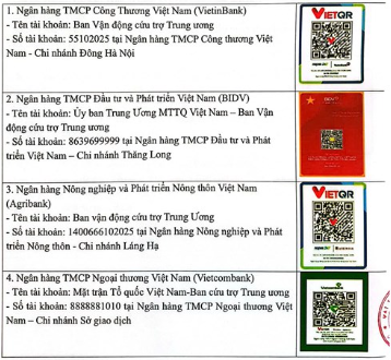 Danh sách tài khoản VietinBan…
