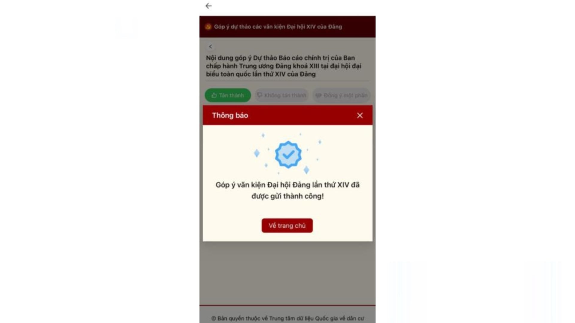Người dân có thể đóng góp ý kiến đối với dự thảo các Văn kiện Đại hội XIV của Đảng tại nhà, ngay trên VNeID- Ảnh 8. Người dân có thể đóng góp ý kiến đối với dự thảo các Văn kiện Đại hội XIV của Đảng tại nhà, ngay trên VNeID- Ảnh 8.