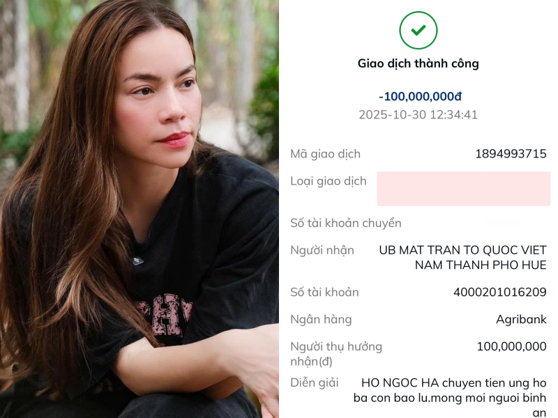 Hồ Ngọc Hà - Mỹ Tâm và dàn sao Việt giúp đỡ bà con vùng lũ, có 1 nội dung chuyển khoản rất đặc biệt- Ảnh 2.