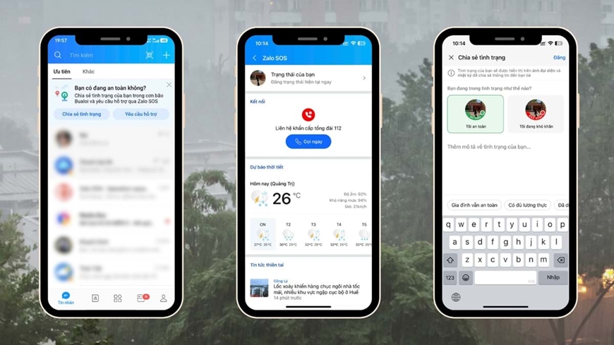 Thông báo khẩn: Người dân ở những khu vực mưa lớn và lũ lụt mở Zalo và cập nhật càng sớm càng tốt- Ảnh 1.