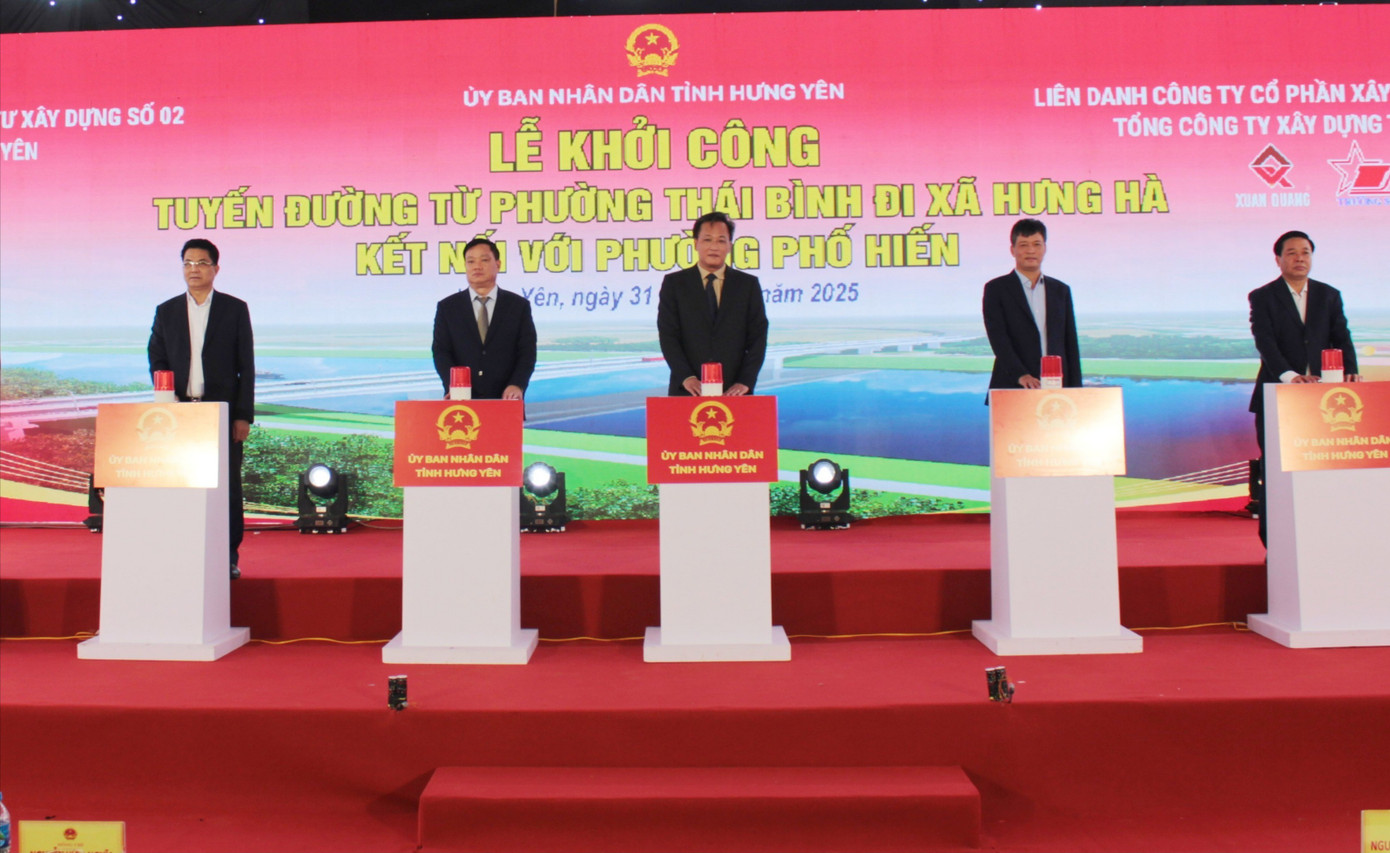 Hưng Yên khởi công tuyến đường 5.000 tỷ đồng nối phường Thái Bình với Phố Hiến- Ảnh 1. Hưng Yên khởi công tuyến đường 5.000 tỷ đồng nối phường Thái Bình với Phố Hiến- Ảnh 1.