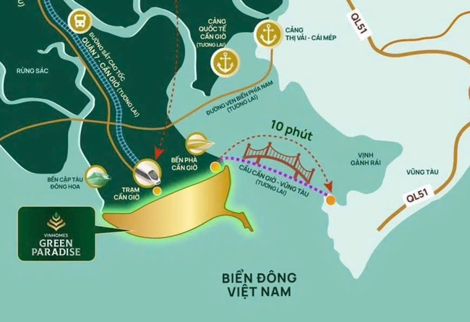 Vingroup đề xuất làm đường vượt biển nối Cần Giờ - Vũng Tàu- Ảnh 1.