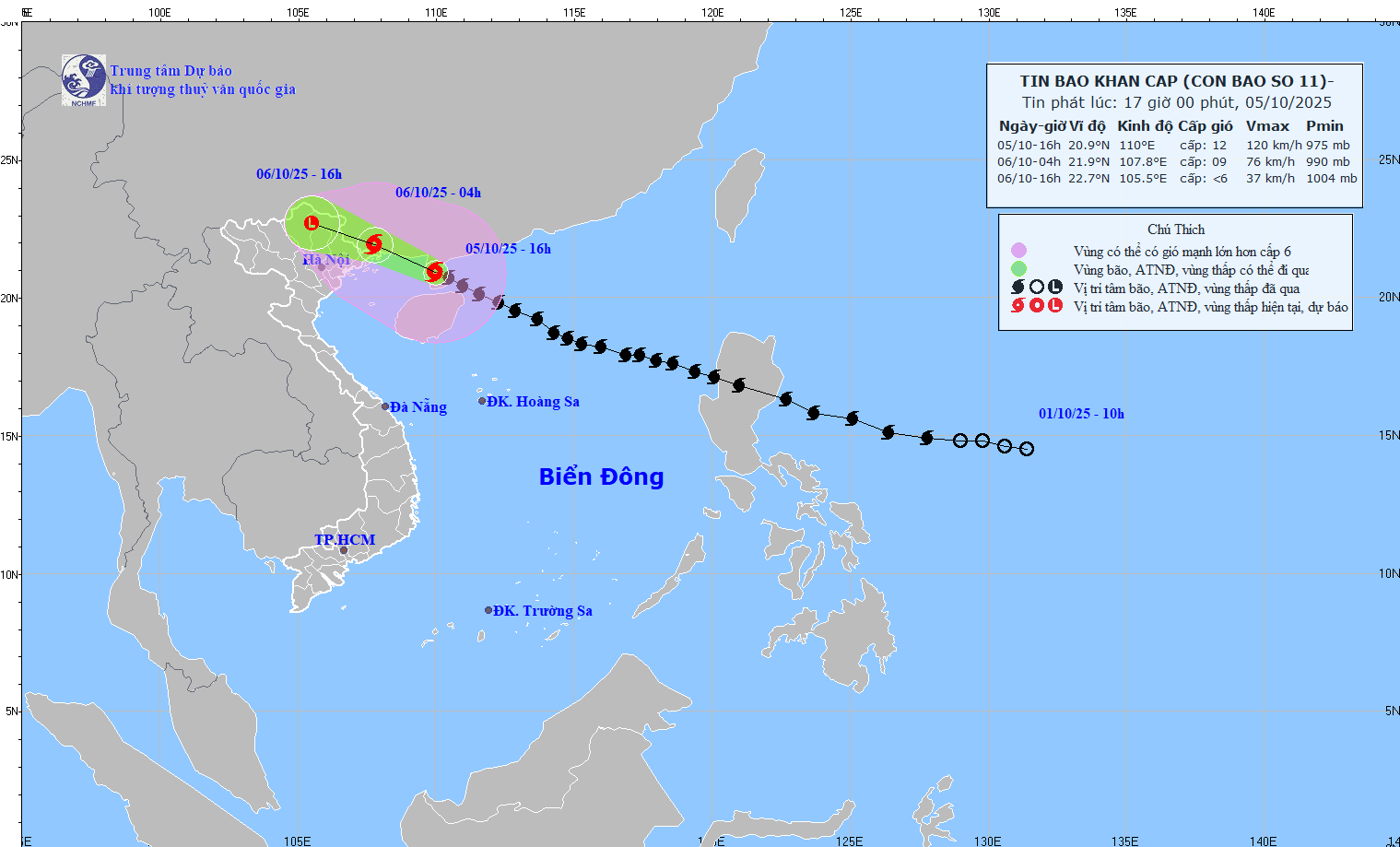 Bão số 11 giật cấp 15 đổ bộ, có thể quét qua những tỉnh nào ở miền Bắc, Hà Nội mưa lớn nhất khi nào?- Ảnh 2. Bão số 11 giật cấp 15 đổ bộ, có thể quét qua những tỉnh nào ở miền Bắc, Hà Nội mưa lớn nhất khi nào?- Ảnh 2.