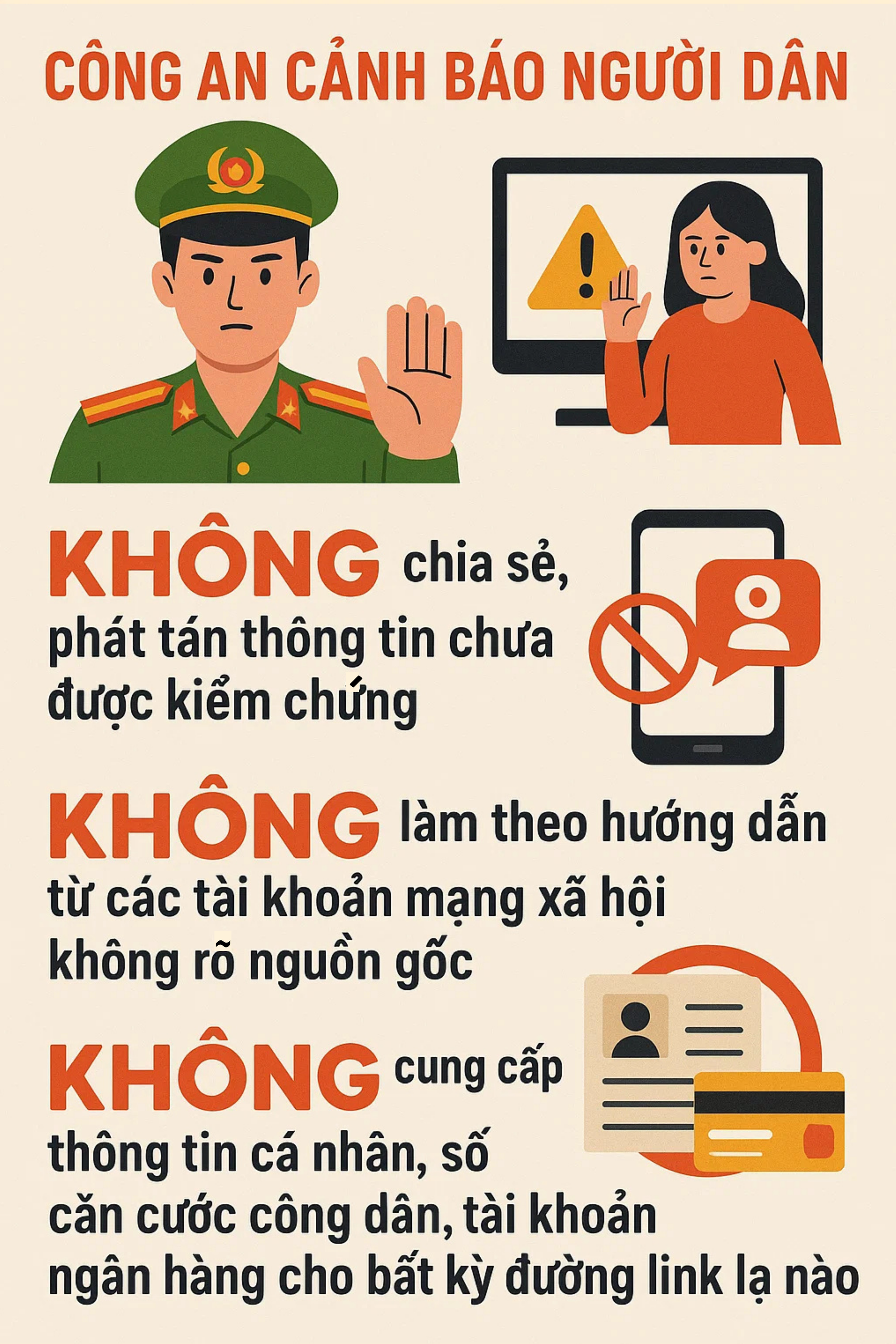 Công an cảnh báo khẩn về thông tin 