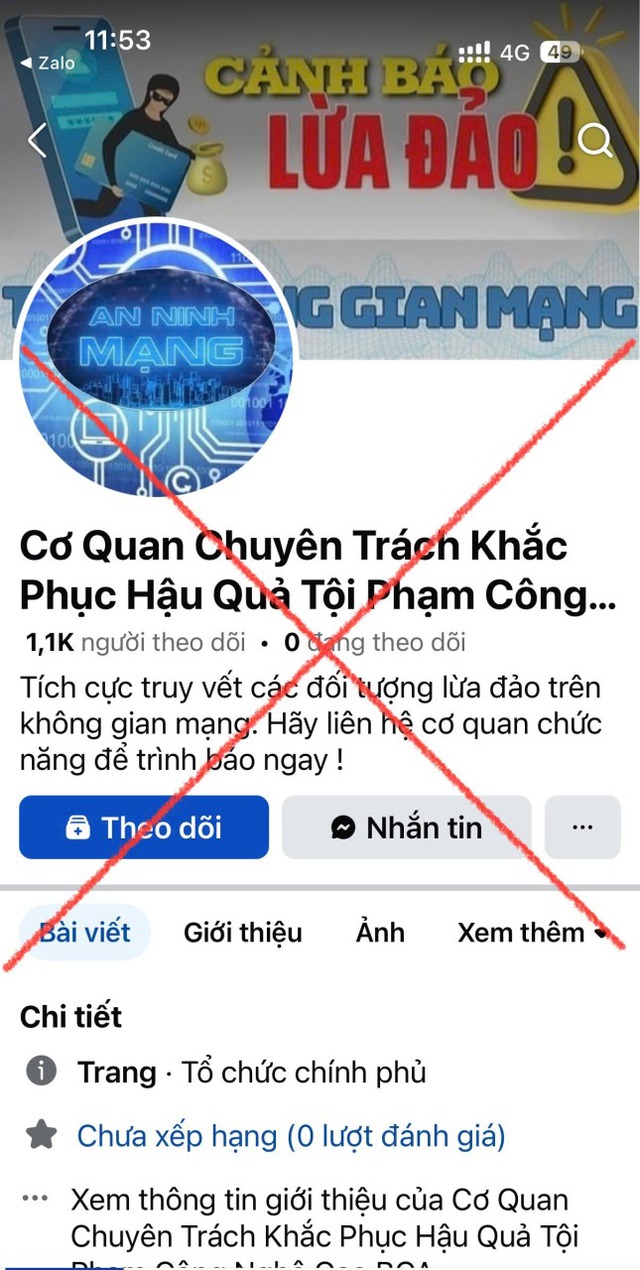 Cảnh báo nóng về trang Fanpage tự xưng là cơ quan của Bộ Công an- Ảnh 2.