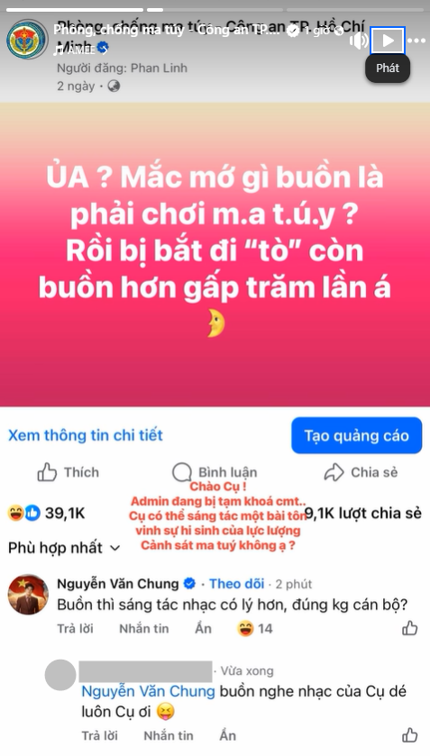 Admin fanpage Phòng, chống ma túy - Công an TP. Hồ Chí Minh là ai mà Admin fanpage Phòng, chống ma túy - Công an TP. Hồ Chí Minh là ai mà