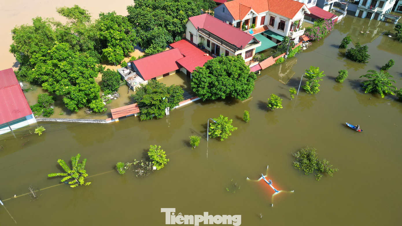 Biệt thự chìm trong biển nước, làng Quả Cảm thành ‘ốc đảo’ giữa Bắc Ninh- Ảnh 4. Biệt thự chìm trong biển nước, làng Quả Cảm thành ‘ốc đảo’ giữa Bắc Ninh- Ảnh 4.