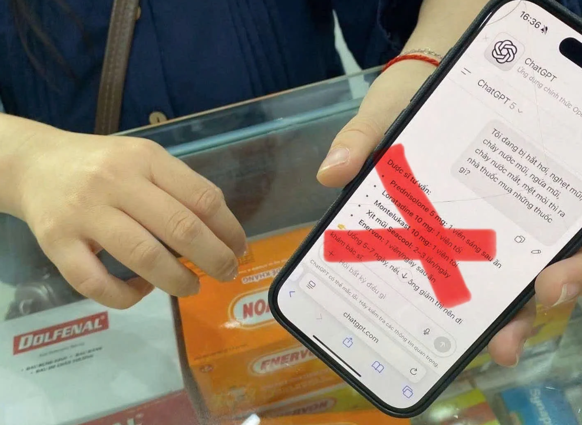 Xôn xao trước bức ảnh "mua thuốc theo đơn" do AI gợi ý: Bác sĩ cảnh báo khẩn- Ảnh 1. Xôn xao trước bức ảnh "mua thuốc theo đơn" do AI gợi ý: Bác sĩ cảnh báo khẩn- Ảnh 1.