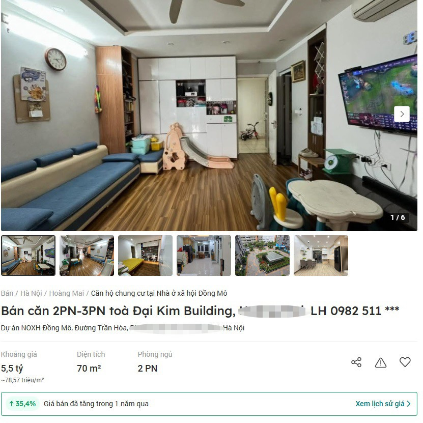 Nhà ở xã hội cũ tại Hà Nội rao bán gần 90 triệu đồng/m2 gây choáng- Ảnh 1.