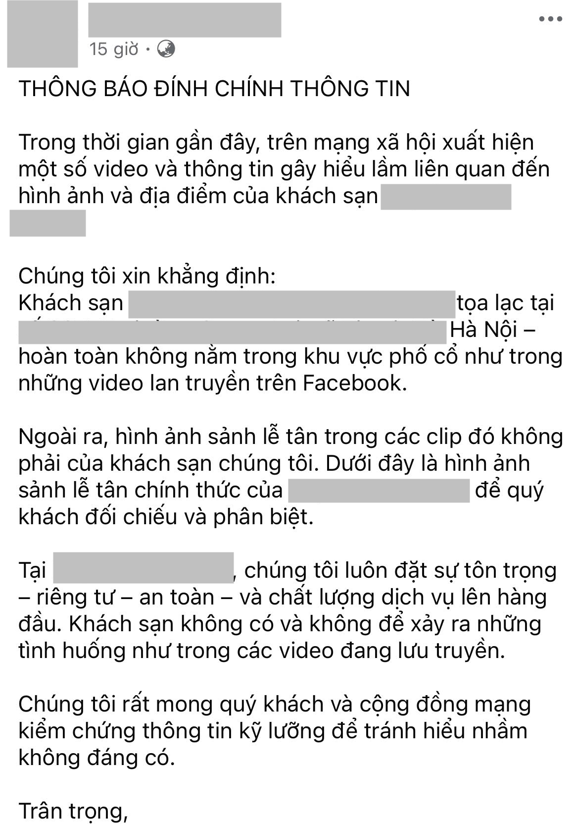 Các khách sạn ở Hà Nội lên tiếng khẩn- Ảnh 2. Các khách sạn ở Hà Nội lên tiếng khẩn- Ảnh 2.
