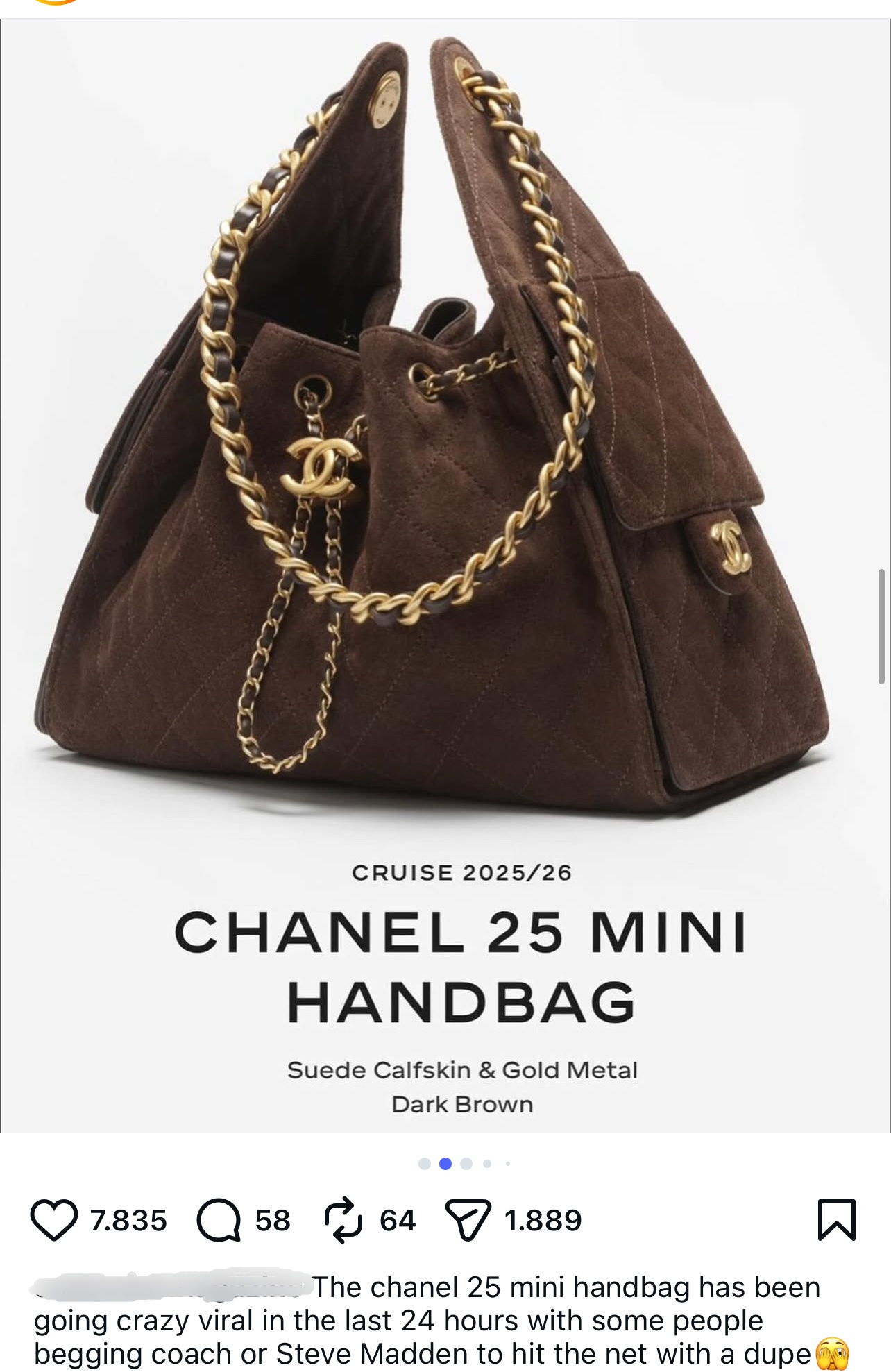 Túi mới nhất của Chanel khiến MXH bùng nổ, dân tình khẩn thiết đòi 