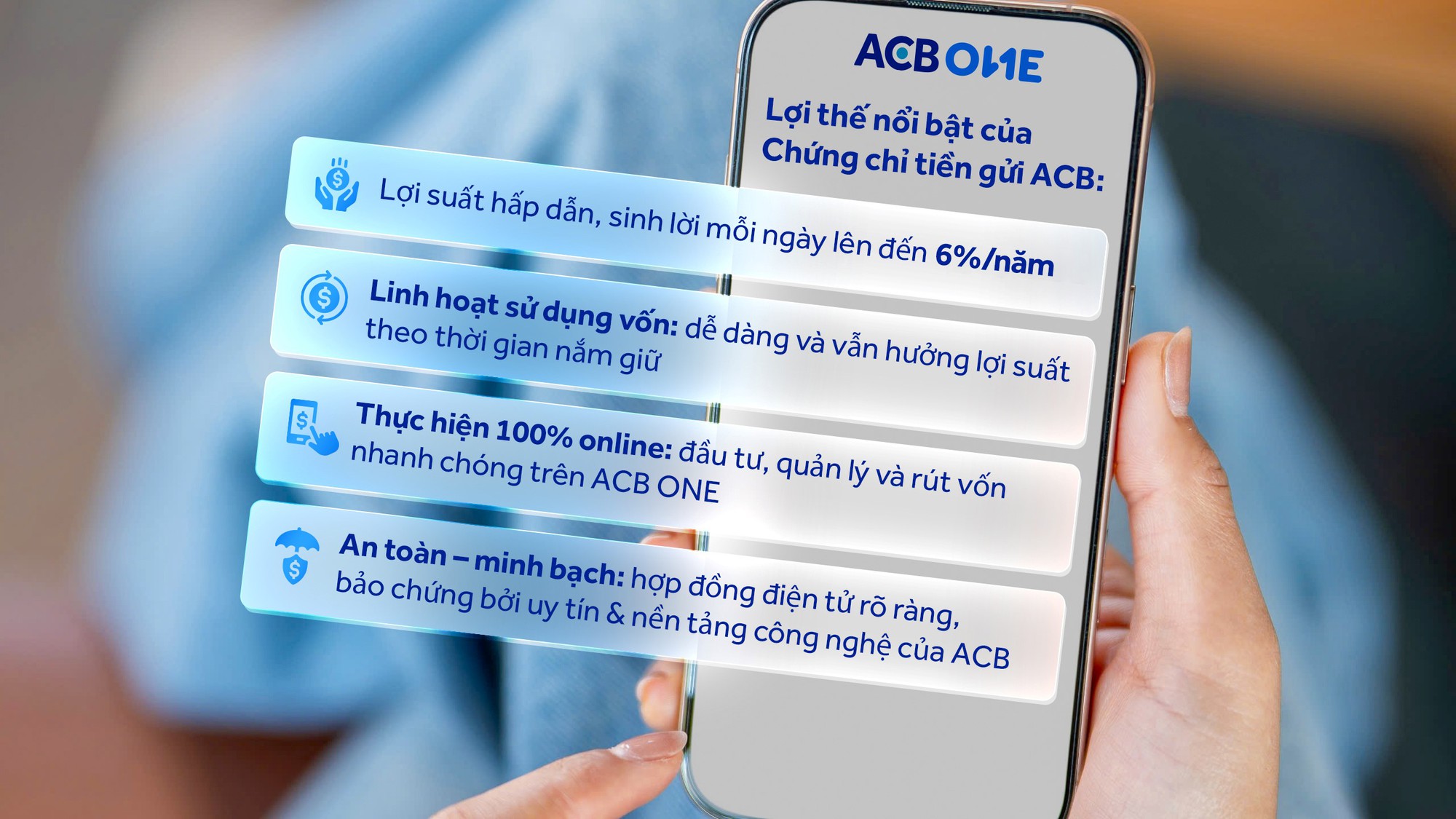 Chứng chỉ tiền gửi ACB: Sinh lời từ 