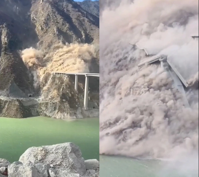 Nóng: Sập cầu vượt cao tốc ở Trung Quốc- Ảnh 1. Nóng: Sập cầu vượt cao tốc ở Trung Quốc- Ảnh 1.