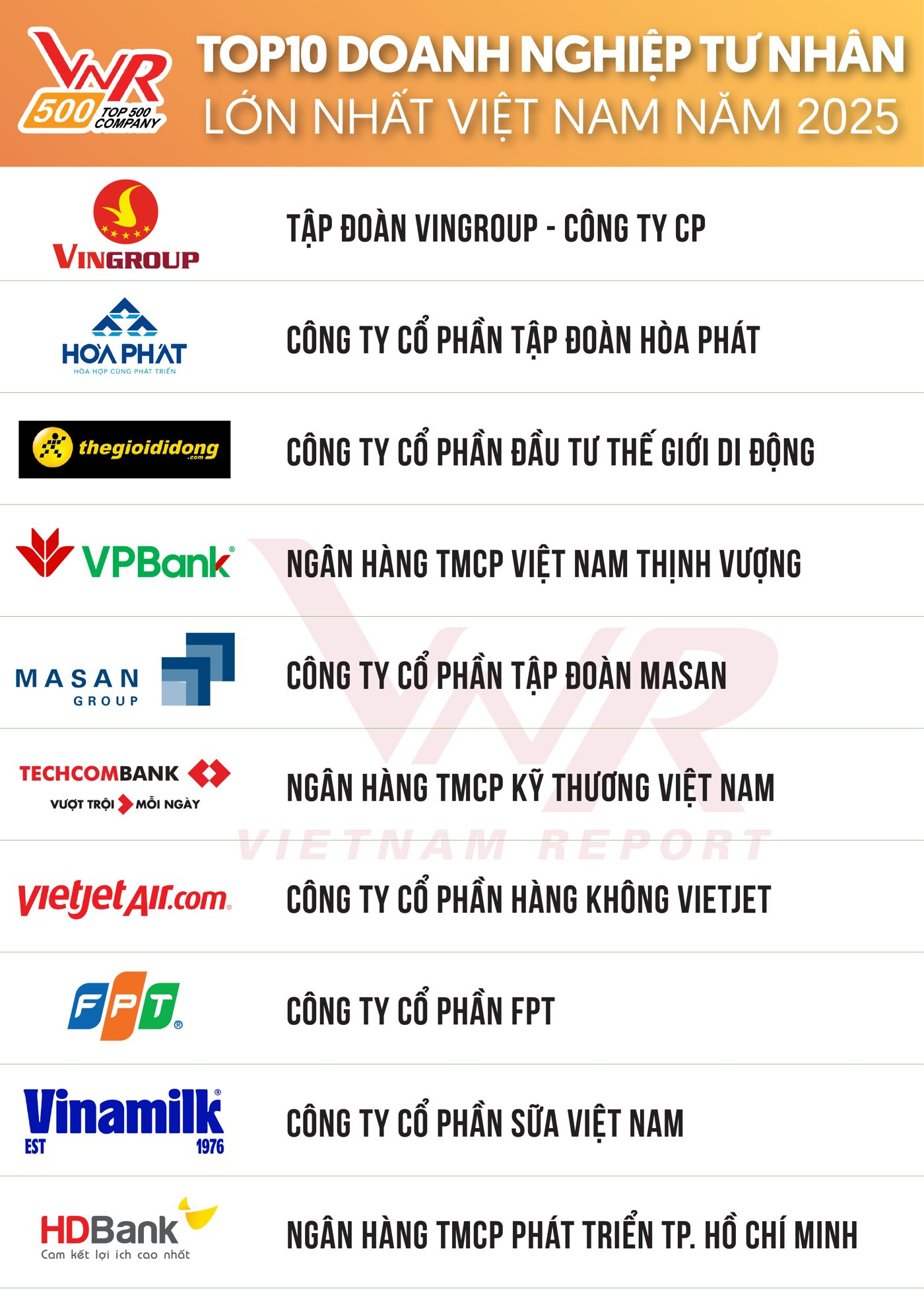 10 DN tư nhân lớn nhất Việt Nam 2025: Hai DN của tỷ phú Nguyễn Thị Phương Thảo lần đầu tiên cùng góp mặt- Ảnh 2.
