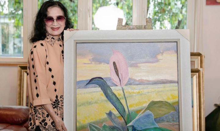 Cô giáo Thu của 'Em bé Hà Nội': An yên tuổi xế chiều, tìm niềm vui bên hội hoạ- Ảnh 3.