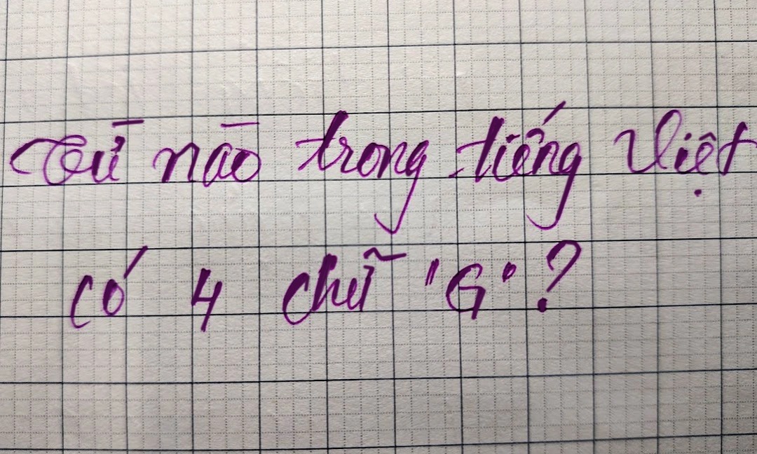 Câu đố thách thức 99% người bản xứ: Từ tiếng Việt nào có đến 4 chữ "G"?- Ảnh 1.
