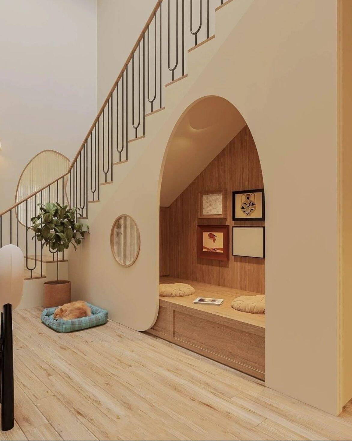 Những ý tưởng biến gầm cầu thang thành không gian sinh hoạt đáng mơ ước- Ảnh 3.