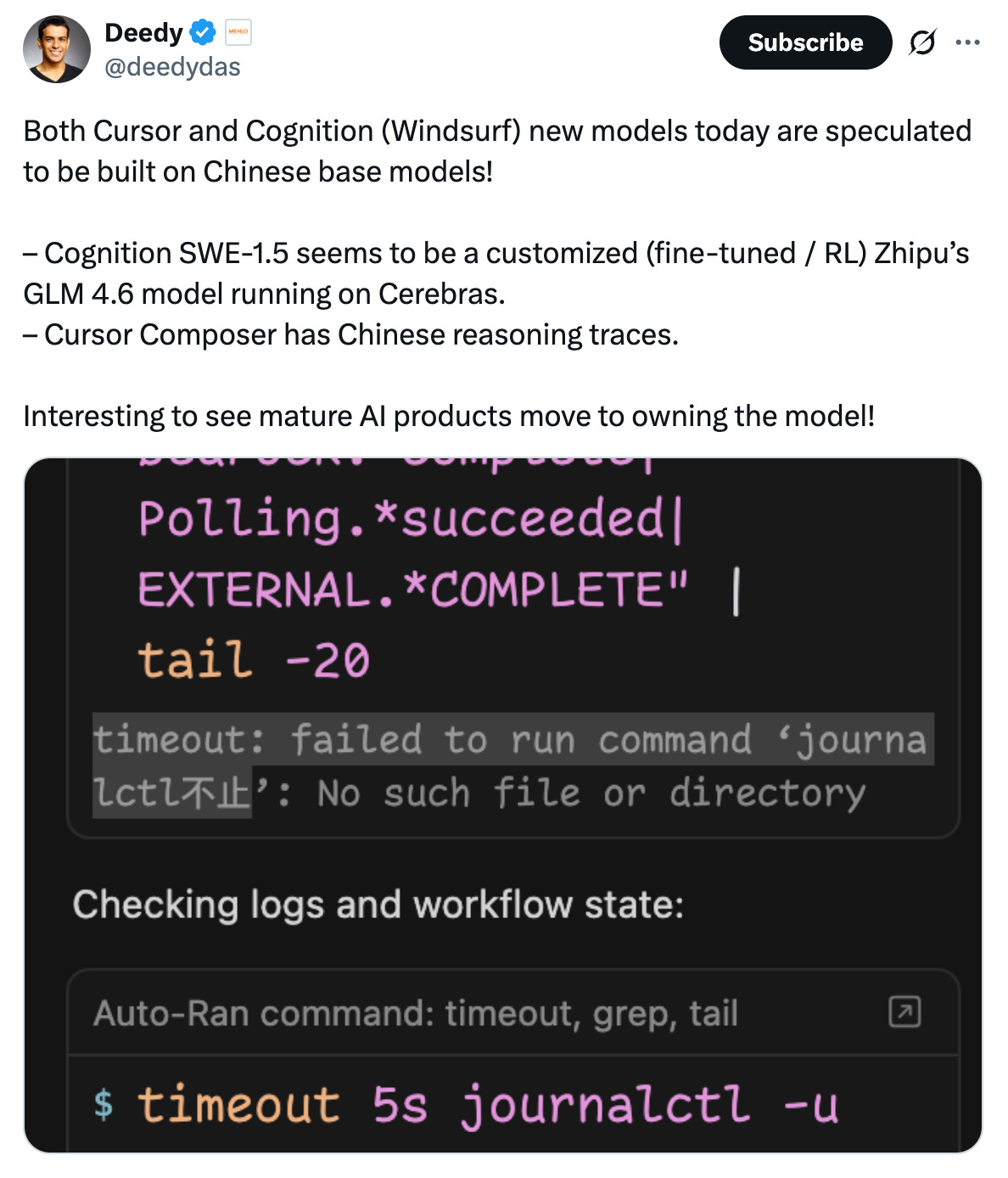 Được định giá hàng tỷ USD, hóa ra các công cụ lập trình AI lừng danh của Mỹ lại chạy trên nền mô hình AI của Trung Quốc- Ảnh 2.