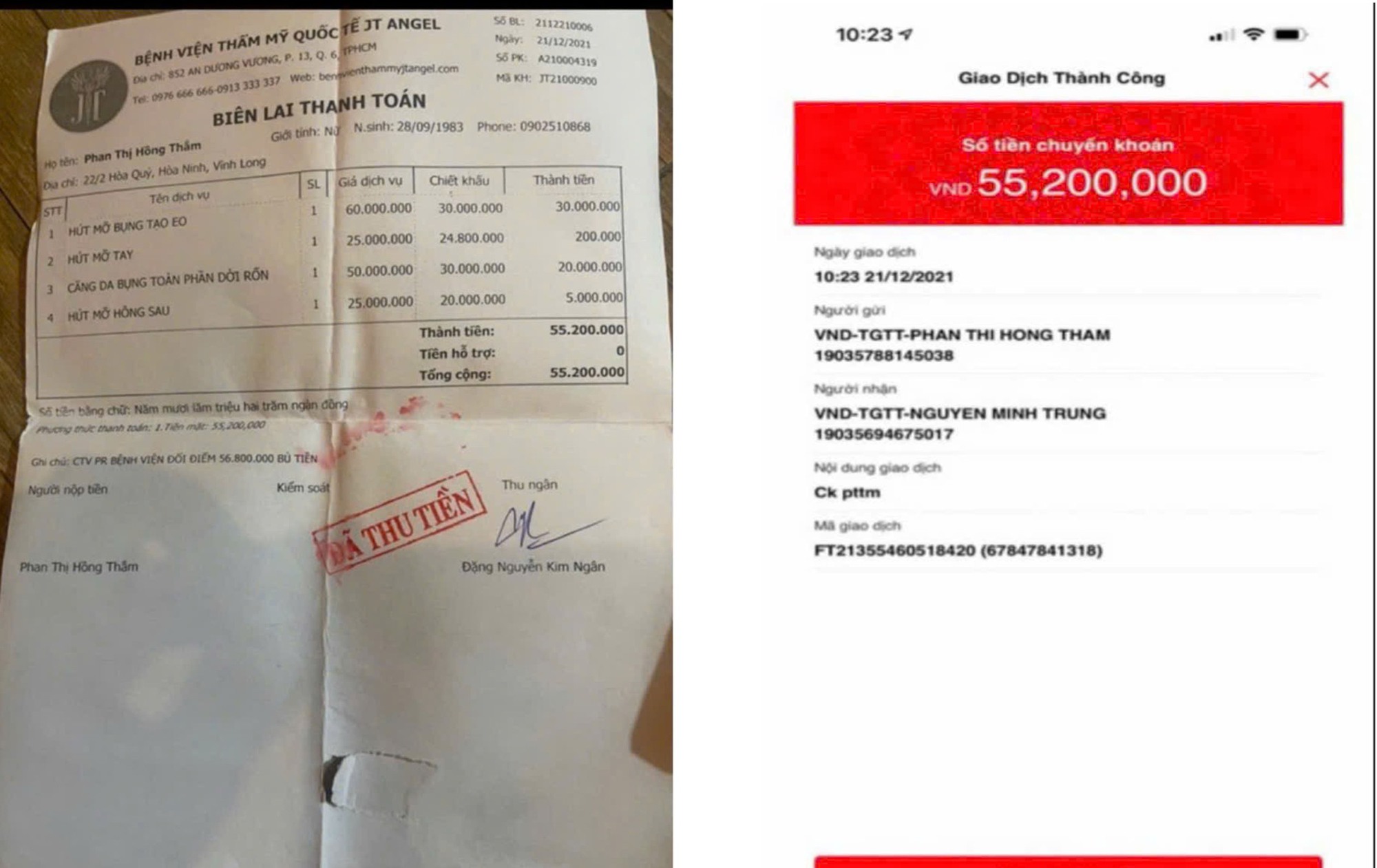 Sau điều tra Góc khuất "công nghệ" thẩm mỹ: Thêm một nữ nạn nhân tố Bệnh viện Thẩm mỹ JT Angel- Ảnh 4. Sau điều tra Góc khuất "công nghệ" thẩm mỹ: Thêm một nữ nạn nhân tố Bệnh viện Thẩm mỹ JT Angel- Ảnh 4.