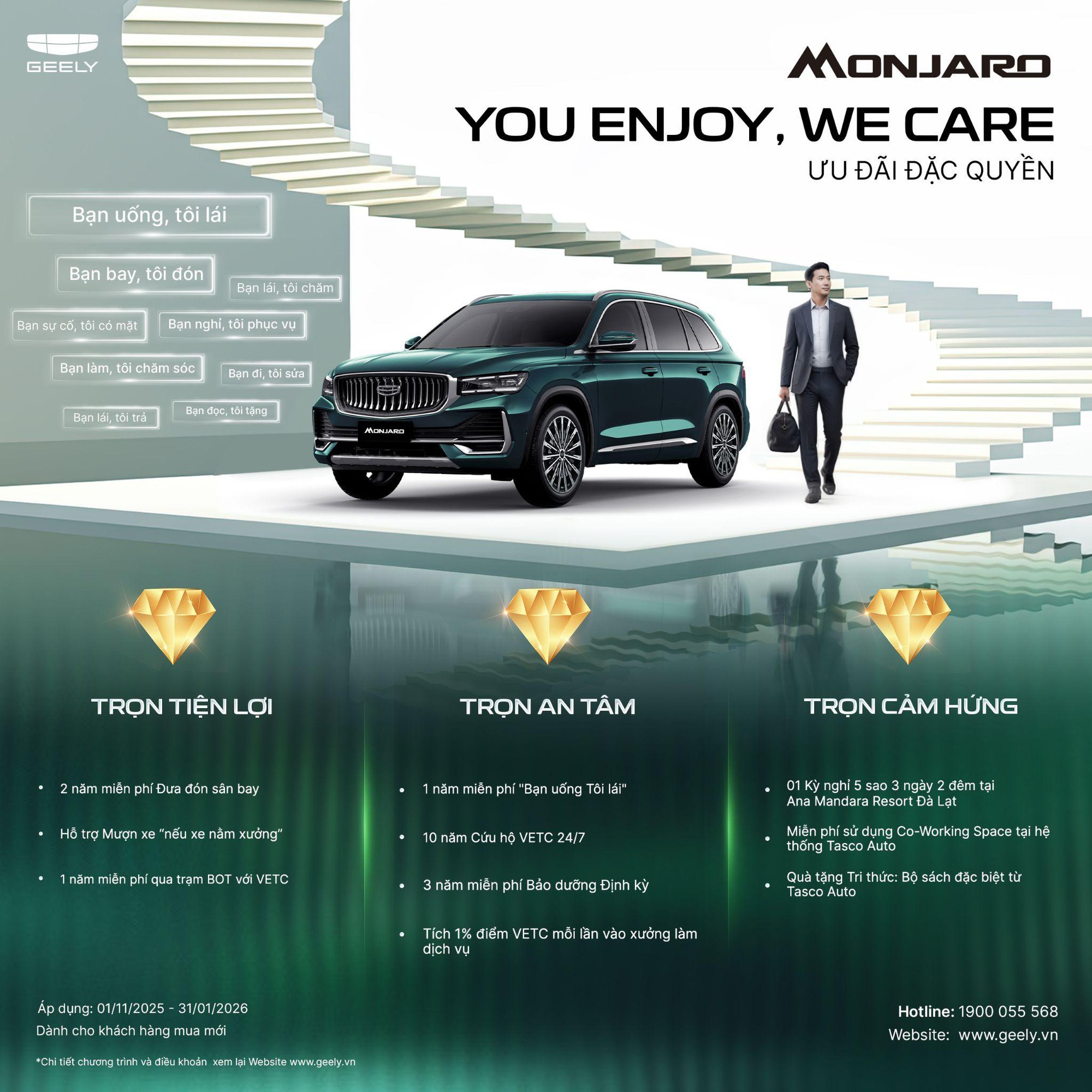 Mua Geely Monjaro nhận ưu đãi đặc quyền “chưa từng có” trong ngành ô tô Việt- Ảnh 1. Mua Geely Monjaro nhận ưu đãi đặc quyền “chưa từng có” trong ngành ô tô Việt- Ảnh 1.