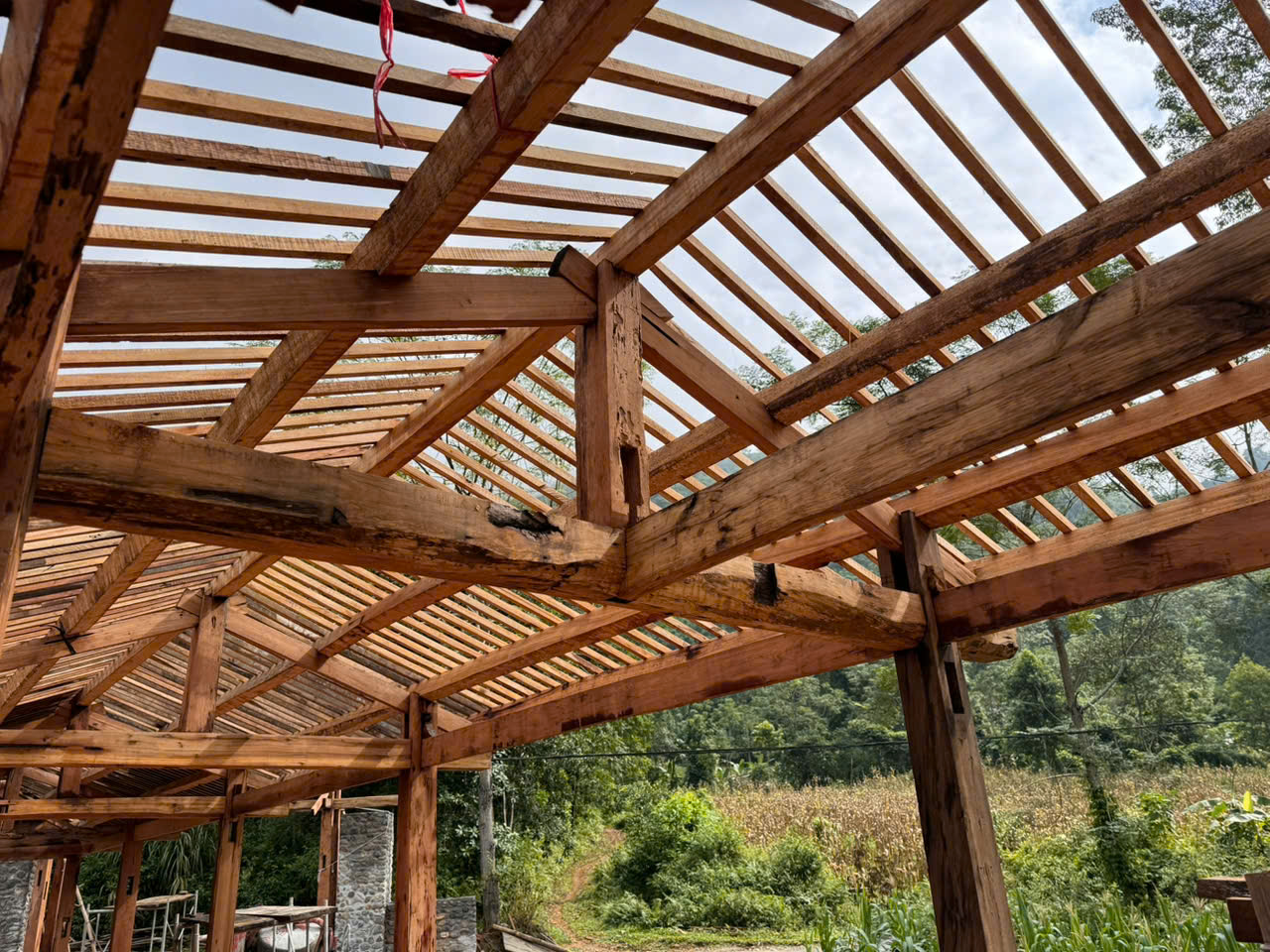 Cặp vợ chồng chi 3 tỷ xây nhà như cổ tích trên vùng núi Tuyên Quang: View triệu đô, 0 đồng rau củ- Ảnh 2.