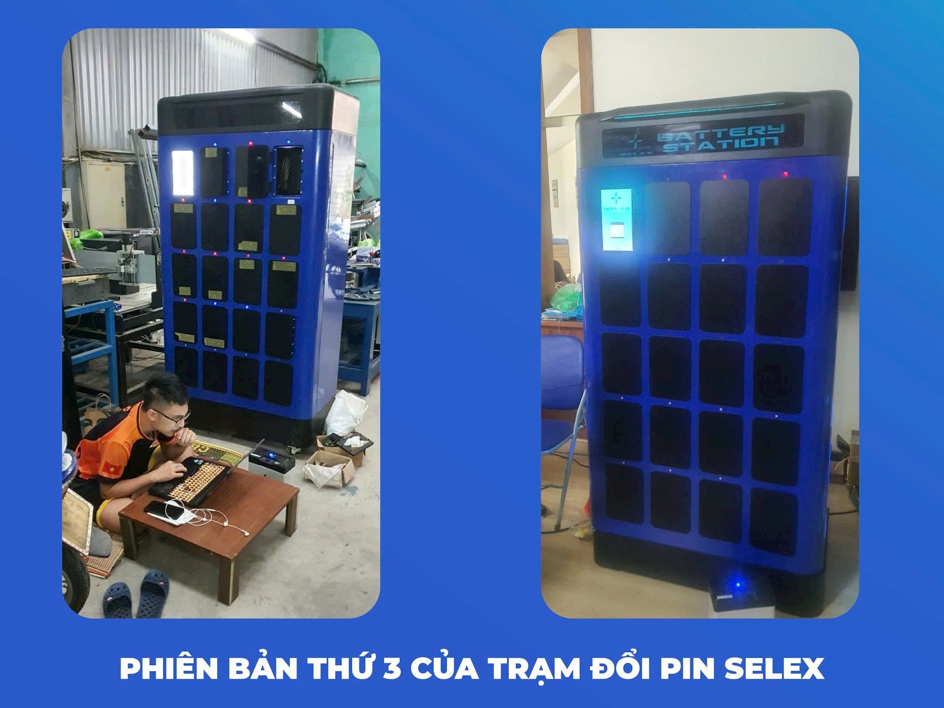 Trạm đổi pin xe điện đầu tiên ở Việt Nam: Làm bằng gỗ, màn hình máy tính cũ, 'quẹt thẻ' bằng Bằng lái xe, nay đã cán mốc 1 triệu lượt đổi- Ảnh 3.