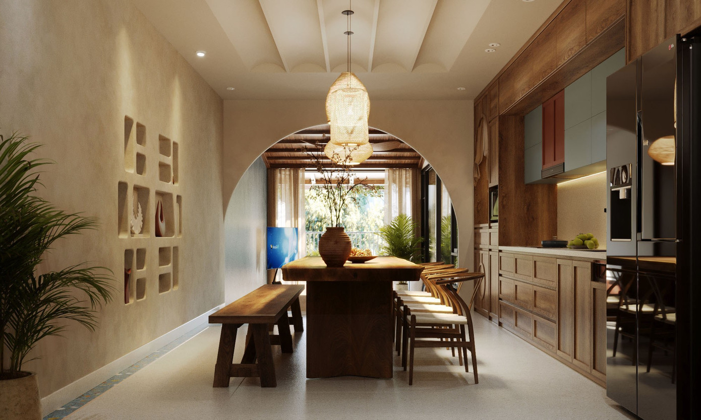 Nhà phố 4 tầng đưa phòng khách và bếp ăn lên tầng cao để tạo sự thoải mái- Ảnh 5.