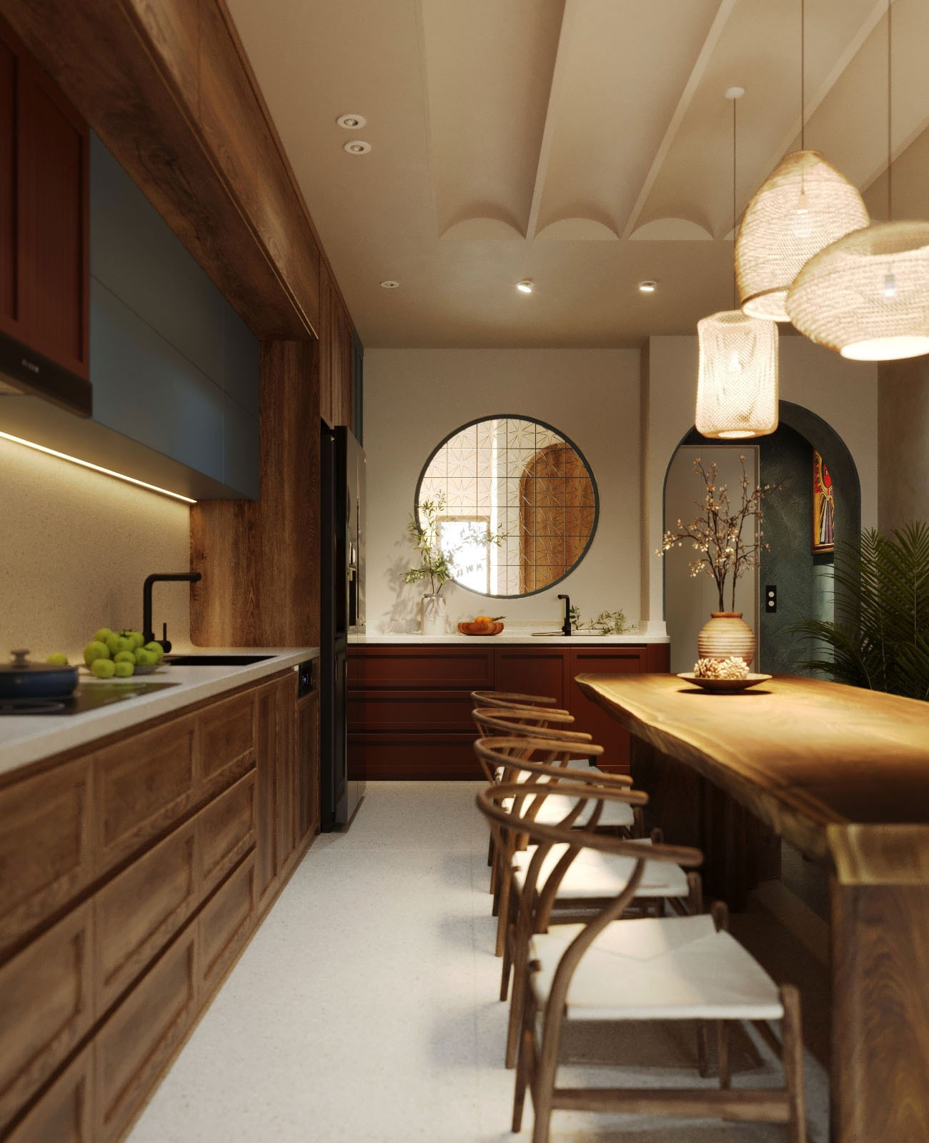 Nhà phố 4 tầng đưa phòng khách và bếp ăn lên tầng cao để tạo sự thoải mái- Ảnh 4.