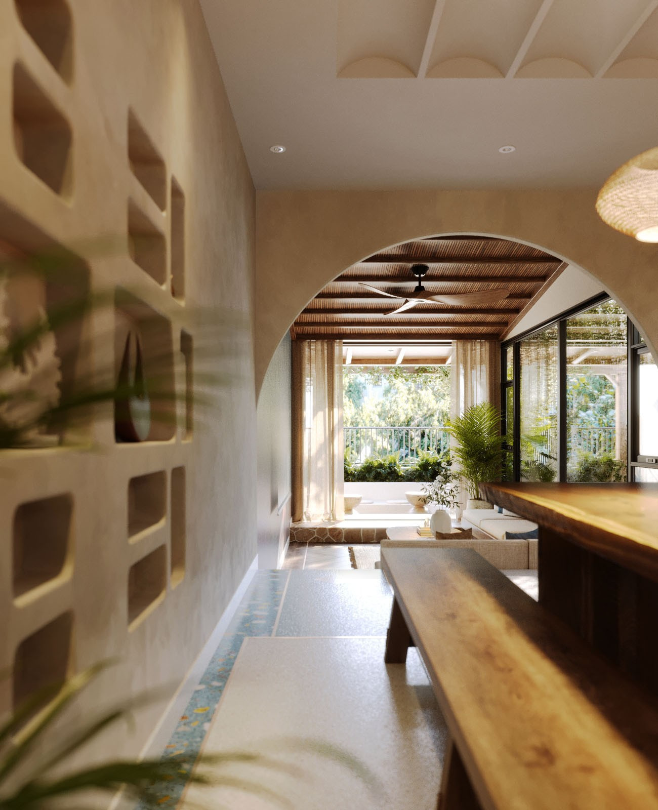 Nhà phố 4 tầng đưa phòng khách và bếp ăn lên tầng cao để tạo sự thoải mái- Ảnh 3.