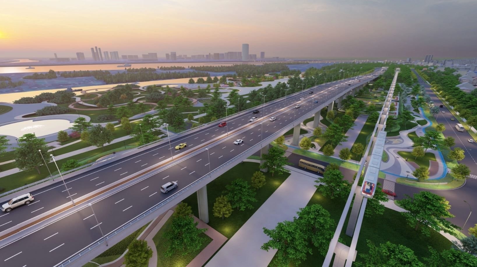 Liên danh Đèo Cả - Văn Phú – MIK - Đại Quang Minh đề xuất dự án đại lộ cảnh quan sông Hồng khoảng 338.000 tỷ đồng- Ảnh 1.