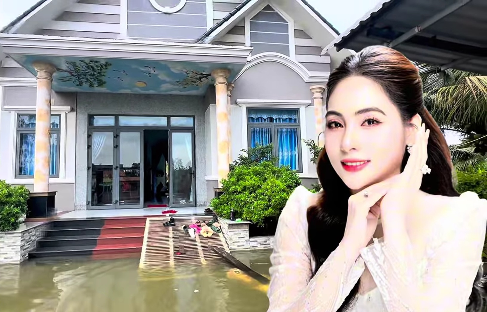 Biệt thự 6000m2 của ca sĩ Ngọc Hân chìm trong biển nước- Ảnh 1. Biệt thự 6000m2 của ca sĩ Ngọc Hân chìm trong biển nước- Ảnh 1.